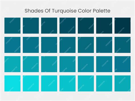 Espectro de color turquesa con variaciones de tono