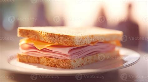 Esquema de capas: Pan, queso, jamón, vegetales, queso, pan