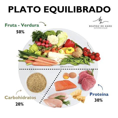 Plato equilibrado de comida variada