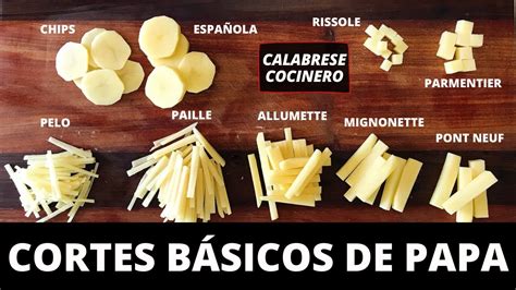 Infografía: Cómo cortar papas en bastones