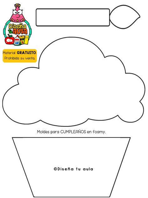 Esquema de plantilla imprimible para stand de cupcakes con indicaciones de corte y pliegue