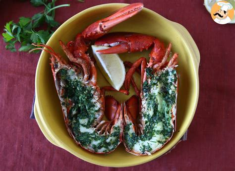 Bogavante a la plancha con perejil y limón