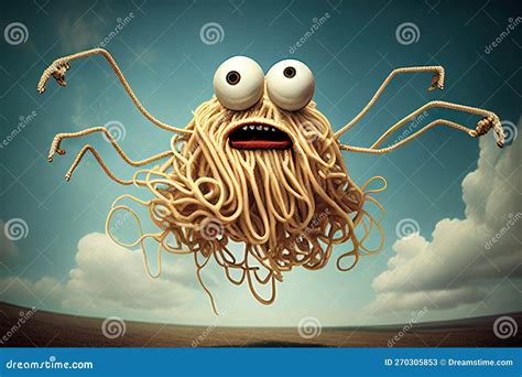 Ilustración del Monstruo de Espagueti Volador