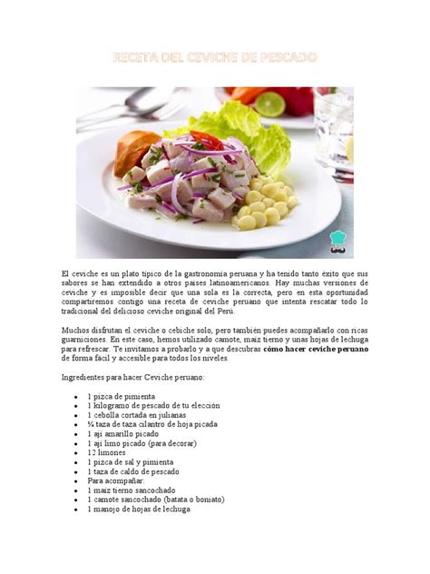 Secuencia de fotos paso a paso de la preparación del ceviche