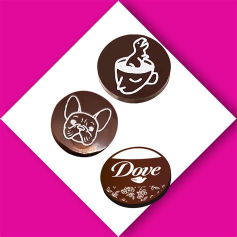 Ejemplo de lámina multitransfer aplicada en chocolates variados