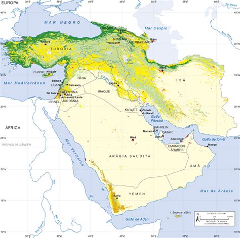 Mapa del Medio Oriente ilustrando zonas áridas y su impacto en la ganadería