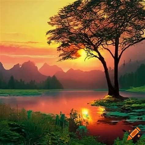 Imagen serena de un paisaje natural, como una playa o un bosque