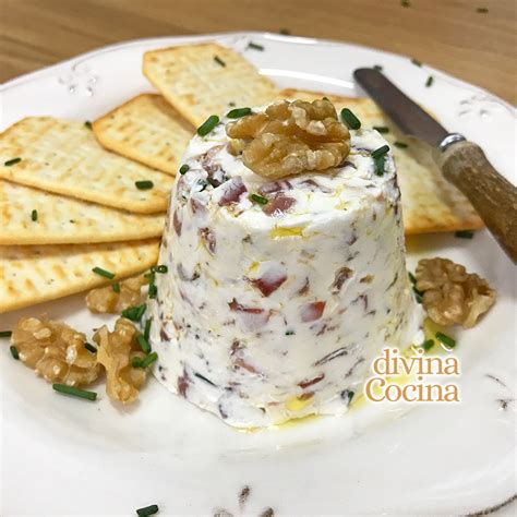 Foto de la receta rápida de queso crema con nueces