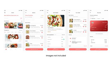 Interfaz de usuario mostrando el menú de selección y opciones de entrega de la aplicación Pizza Lo+Hot