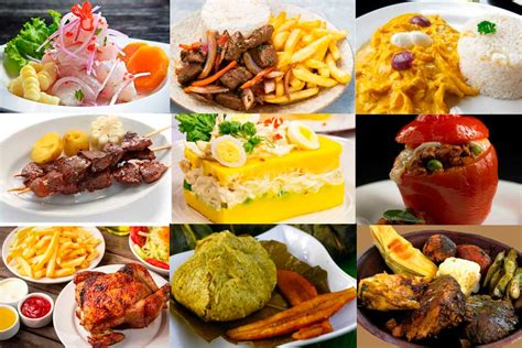 Variedad de platos peruanos que utilizan ají amarillo