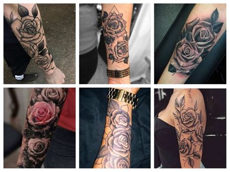 Galería de tatuajes de rosas en el brazo en diferentes estilos y tamaños