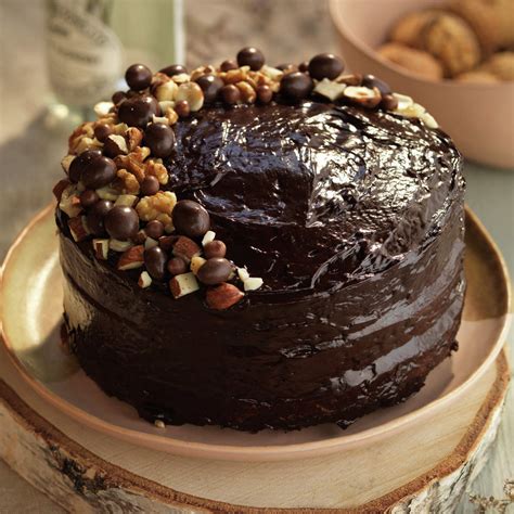 Tarta de chocolate con frutos secos