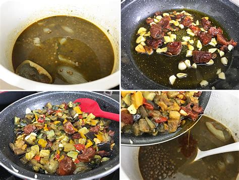 Sofrito para lentejas con longaniza y verduras