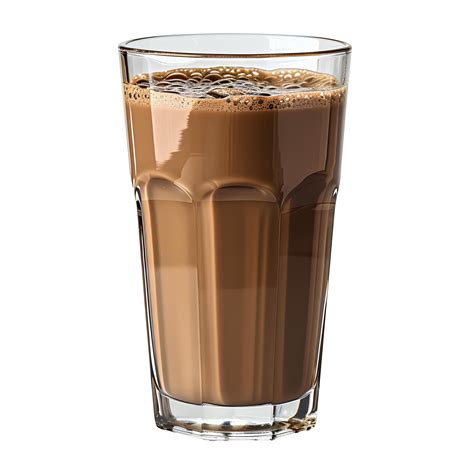 Vaso de leche chocolatada fría con chocolate rallado