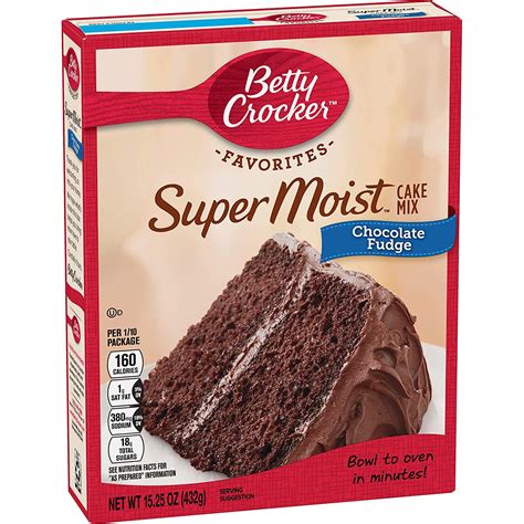 Foto de envase vintage de Betty Crocker para mezclas de pastel