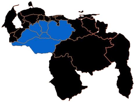 Mapa de la región de los llanos venezolanos resaltando los centros de producción quesera artesanal.
