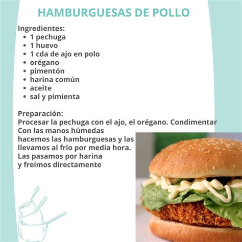 Esquema de ingredientes para hamburguesas caseras