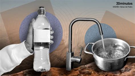 Infografía comparativa: agua cruda vs. agua hervida, mostrando la reducción de cloro y la formación de depósitos calcáreos.