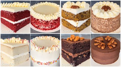 Mesa con diferentes tipos de pasteles famosos, como Cheesecake y Red Velvet