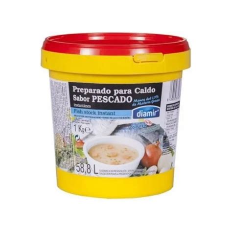 Paquetes de caldo de pescado instantáneo en polvo