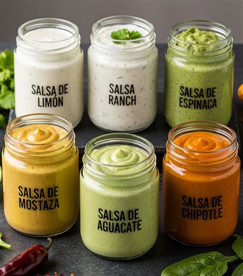 Variedad de salsas y vegetales para sándwiches