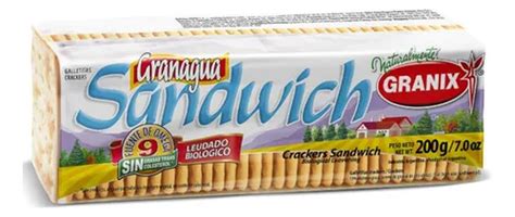 Imagen de un paquete de galletas Granix Sandwich Granagua