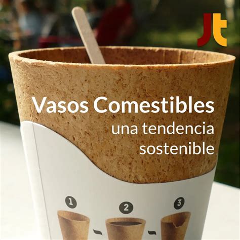 Infografía sobre los materiales o propiedades de los vasos comestibles