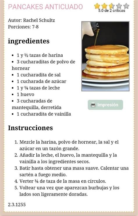 infografía con los ingredientes principales para panqueques de espinaca