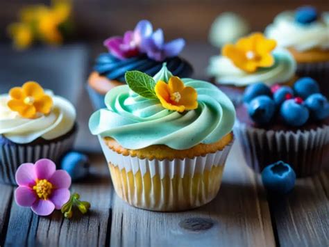 Foto de cupcakes sin gluten decorados