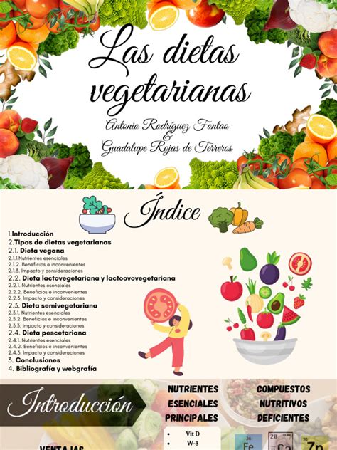 Infografía comparativa: Tipos de dietas vegetarianas (vegana, lactovegetariana, lactoovovegetariana, pescetariana, semivegetariana) y sus exclusiones alimentarias.
