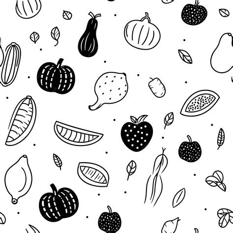 Ejemplos de logotipos minimalistas de frutas y verduras en blanco y negro