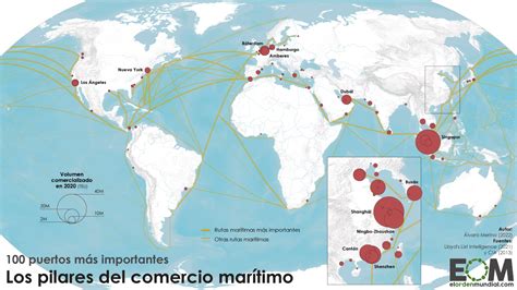 mapa de Brasil con resaltados los principales puertos de exportación de carne de pollo