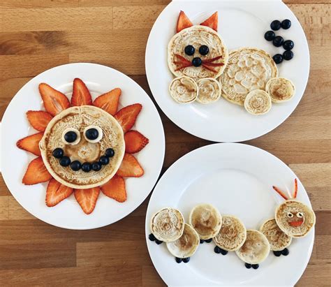 Panqueques con formas divertidas para niños