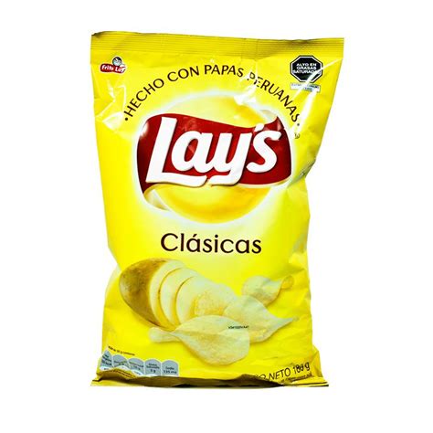 Imagen de una bolsa de papas fritas Lay's Clásicas con el etiquetado del lote afectado