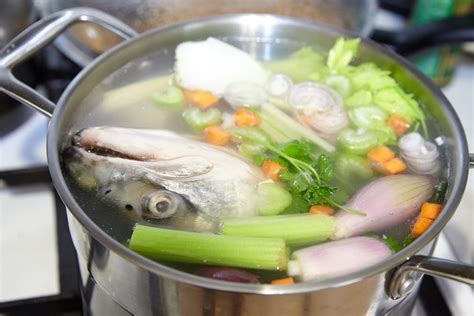 Proceso de elaboración de fumet de pescado