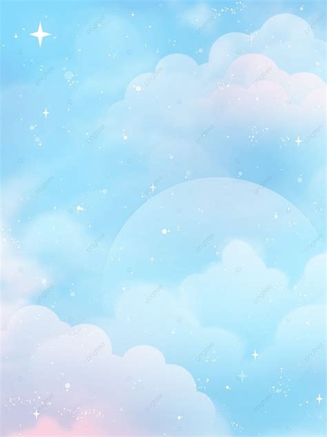 ejemplo de fondo tumblr azul pastel con nubes y estrella