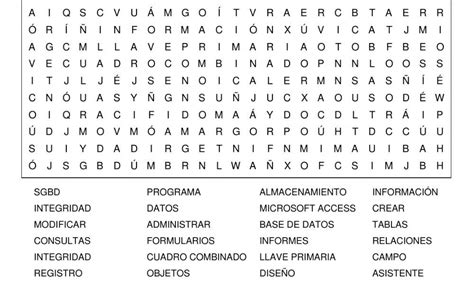 Diseño de una sopa de letras con palabras relacionadas con el deporte