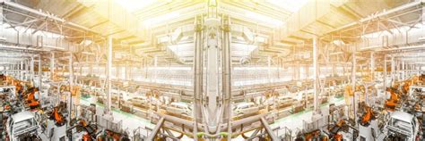 Foto panorámica de una moderna planta de producción de cecinas