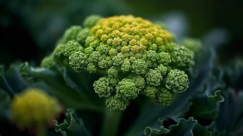 Primer plano de tallos de brócoli sumergidos en un cuenco de agua helada