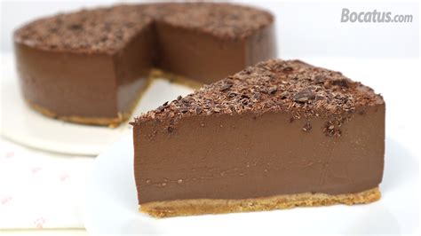 Tarta de chocolate sin horno, con textura suave y cremosa