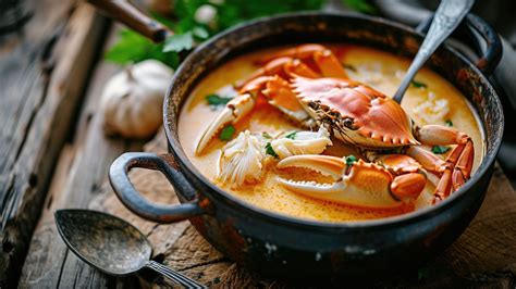 Plato de sopa de cangrejo y maíz en un restaurante chino, mostrando su textura cremosa y la carne de cangrejo