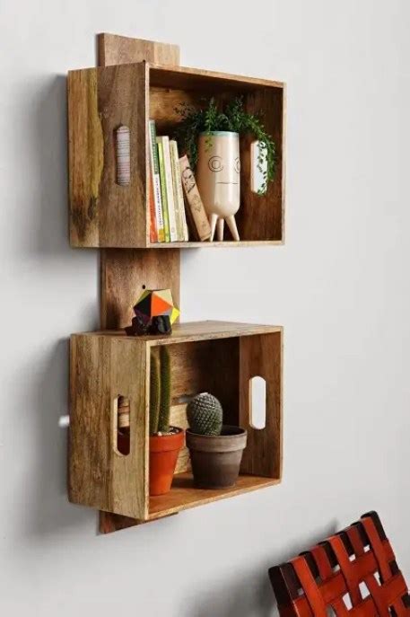 Ejemplos de muebles y objetos decorativos creados con cajones de frutas