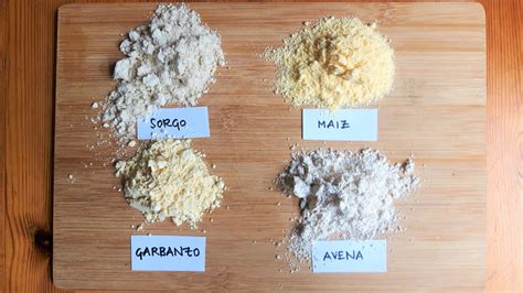 Inforgrafía sobre ingredientes de harinas sin gluten (arroz, papa, mandioca)