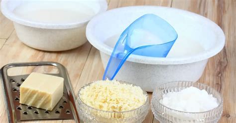 Esquema de los ingredientes necesarios para la elaboración del detergente casero