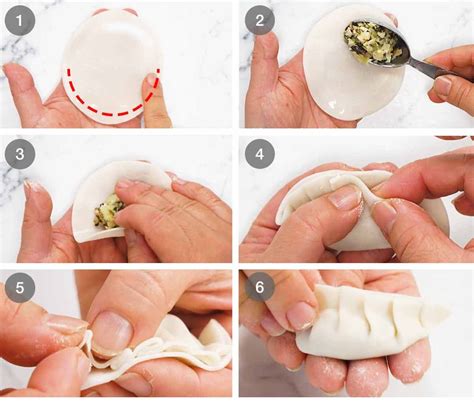 Diferentes técnicas para sellar dumplings
