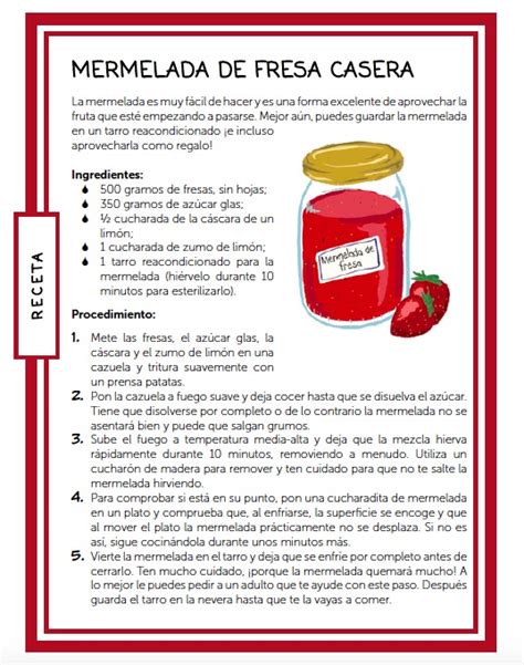 Infografía con los ingredientes y pasos iniciales para la preparación de mermelada.