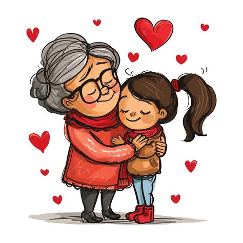 ilustracion de una nieta dando un regalo a su abuela postrada en cama, con un ambiente cálido y acogedor