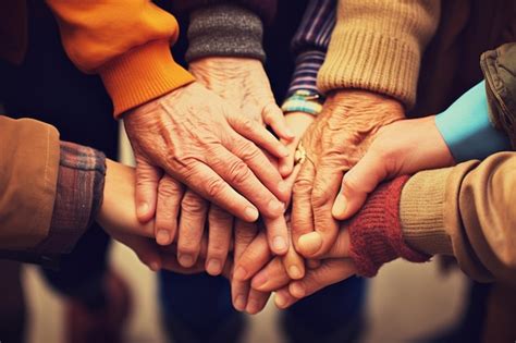 imagen de manos de diferentes generaciones entrelazadas, simbolizando el tiempo de calidad