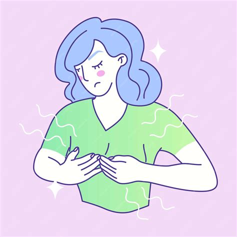 Ilustración de una madre con senos doloridos o enrojecidos