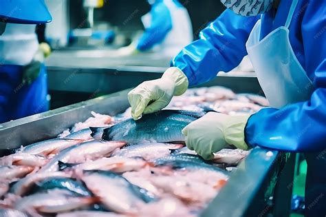 Procesamiento de pescado (filetes de reineta) en planta pesquera